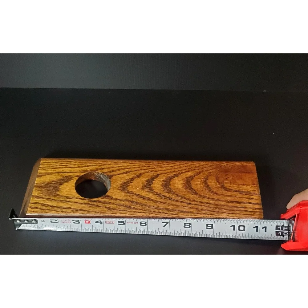 Balancing wine bottle holder, holds a single bottle,‎ solid oak wood